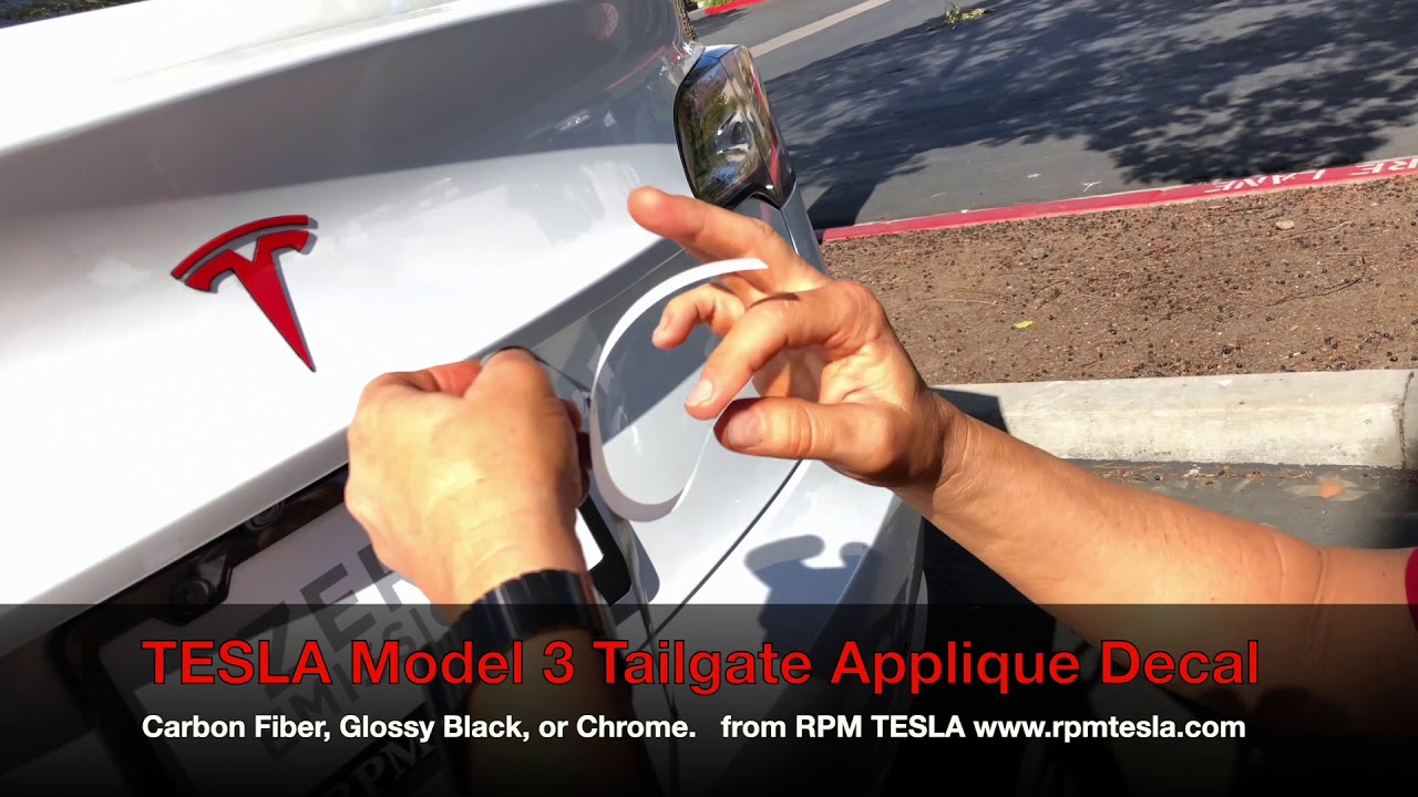 Model 3 Tailgate Applique Wrap Installation YouTube