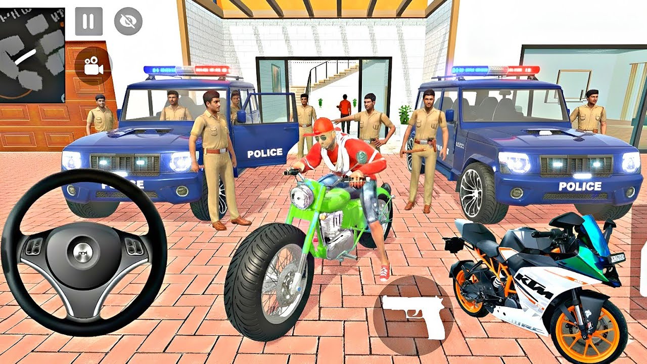 Franklin Purchase New Modified Police Bike 💥🤩 Indian Theft Auto Simulator Game 💥🤩
