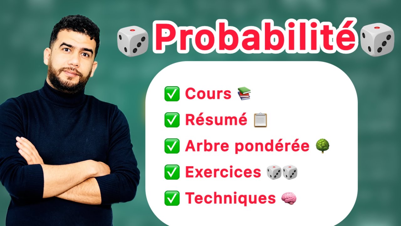 2BAC Biof |PC/SVT| Probabilité 📚cours -Exercices : part 1 - Prof Ezzahraoui