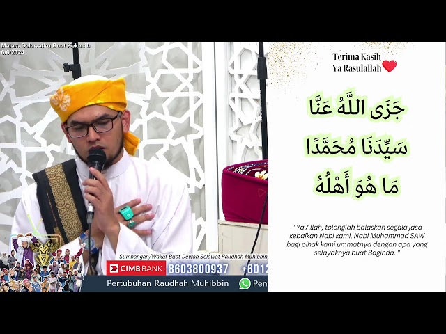 🔴  Live | 6/6/2024 - Majlis Malam Selawatku Buat Kekasih class=