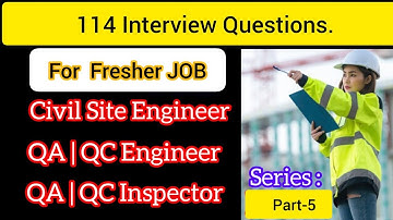 Civil Site Engineer | QA/QC Engineer/ Inspector _ Interview Questions Part -5 _ HD_720p.