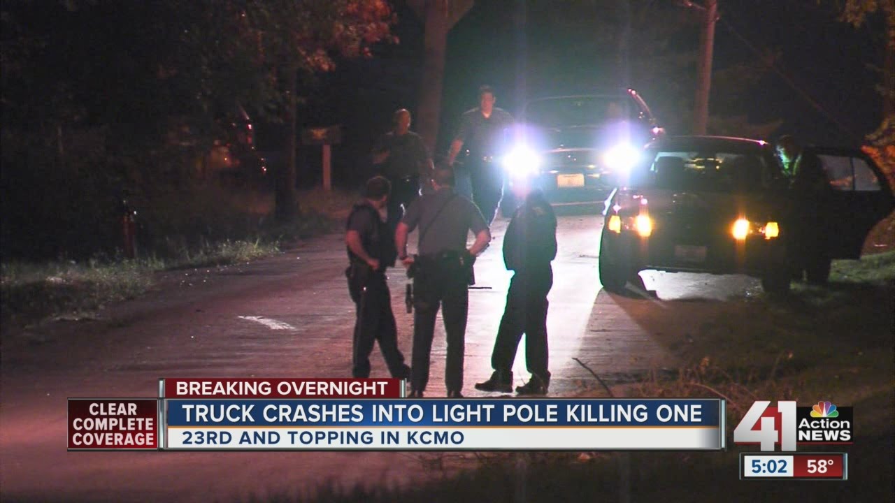 1 dead, 1 injured after truck crashes into light pole at 23rd and ...