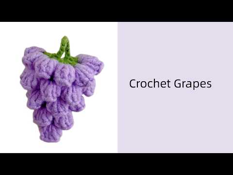 🍇 Crochet Grape Tutorial | Easy DIY Grape Keychain for Beginners