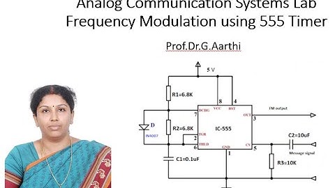 Frequency Modulation using 555 Timer circuit.