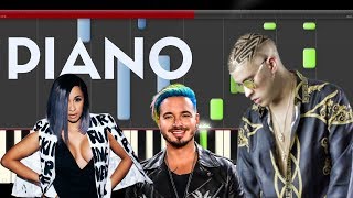 Cardi B I Like It Bad Bunny  Balvin Piano Midi tutorial Sheet app Cover Karaoke screenshot 2