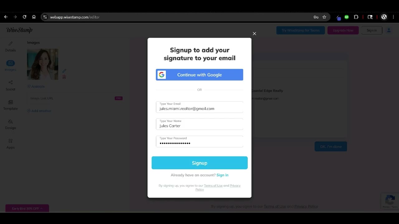 Learn how to create and install your professional email signature in WiseStamp