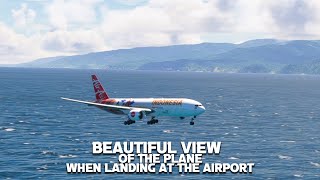 beautiful view when the plane is about to land at the airport. EPS 0022