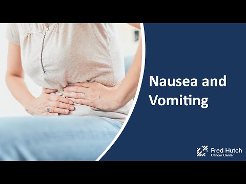 Nausea and Vomiting: During and After Cancer Treatment