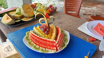 Nghệ Thuật Cắt Trái Cây Đơn Giản Rất Đẹp.Mấy Chị Đẹp Muống Cất Hoa Quả Bơi Hết Vào Đây🤣❤