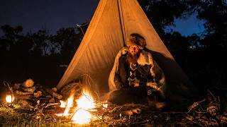 Traditional Australian Bushman Camp in Winter | No Tent, No Sleeping Bag