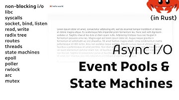 Async I/O in Depth: State Machines, Event Loops and Non-Blocking I/O System Calls