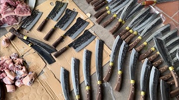 ĐẲNG CẤP CÁC ANH Ạ,LÒ RÈN DAO P/S ,BỘ DAO MỚI NHẤT VỪA RA LÒ,