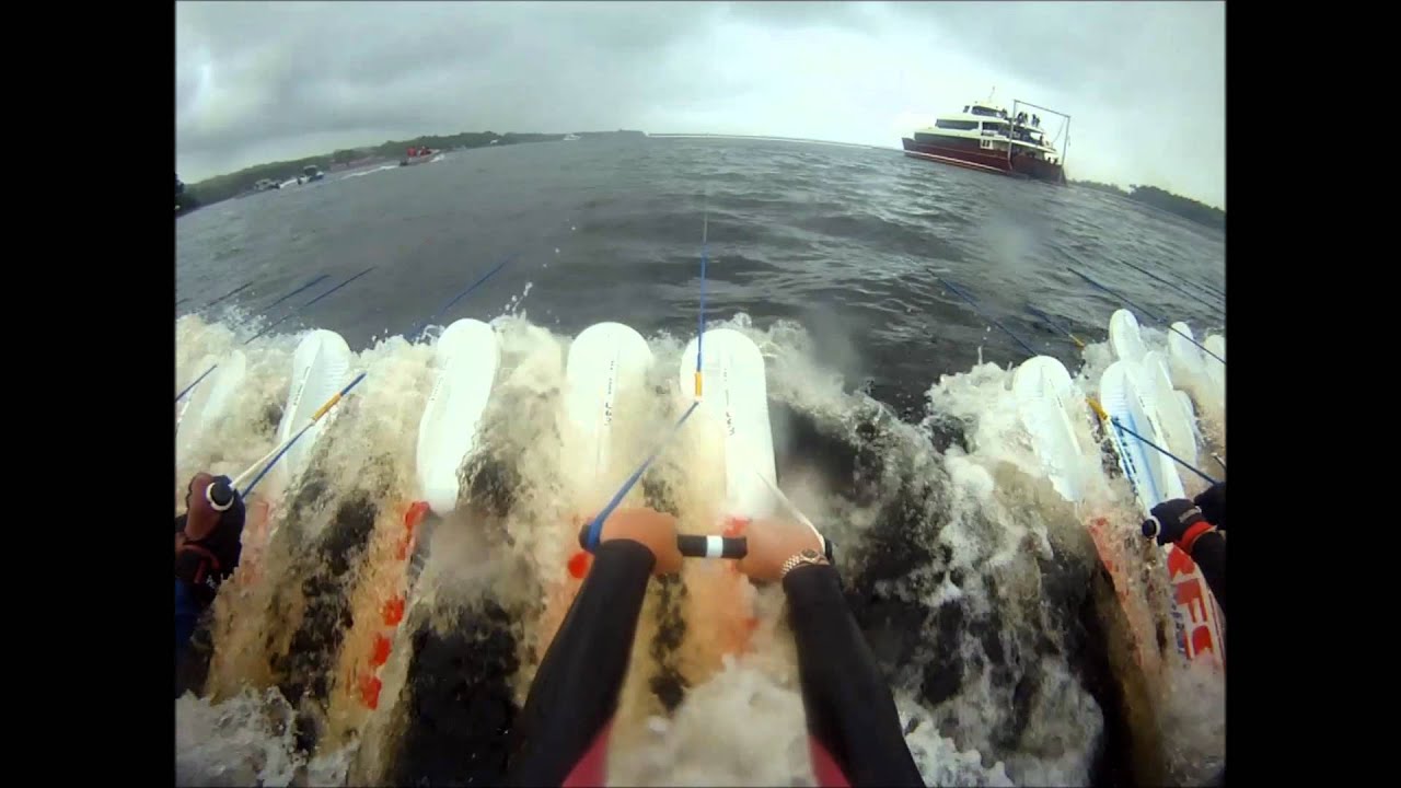 Roughest Ever Big Ski Run by World Record Water Ski Team 108 Skiers Official Team Video HD