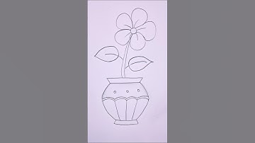 How to draw a cute Flower Pot -  Easy drawing for kids #shorts #howtodraw #kidsdrawing #drawing