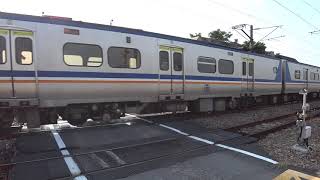 2234次區間車與127次普悠瑪通過斗南鎮部前寮平交道 20200415