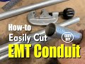 How to easily cut EMT Electrical Conduit from Home Depot or Lowes
