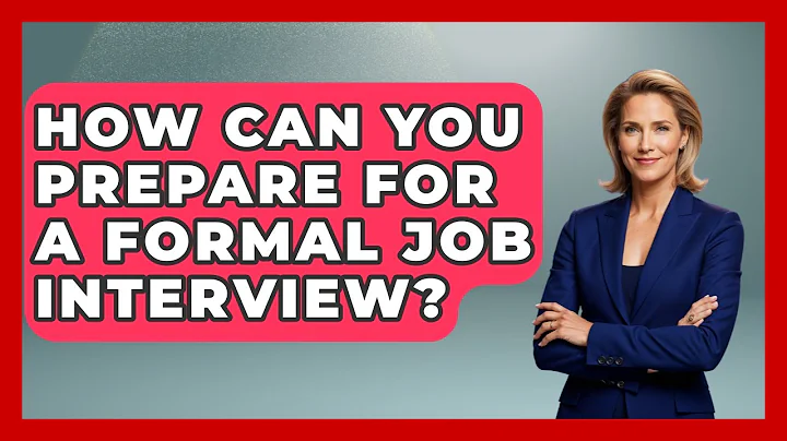 How Can You Prepare for a Formal Job Interview? | The Sharp Dressed Gent
