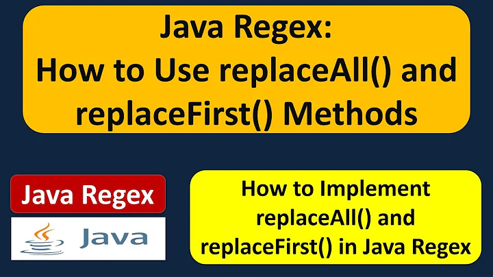 How to use replaceAll and replaceFirst methods of matcher class? | Regex in java