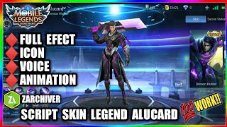 SCRIPT SKIN ALUCARD - LEGEND FULL EFECT +VOICE +LOGO +ANIMATION - Mobile Legends