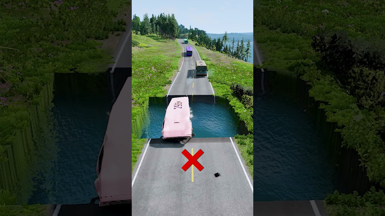Bus vs massive water pit #14 | 