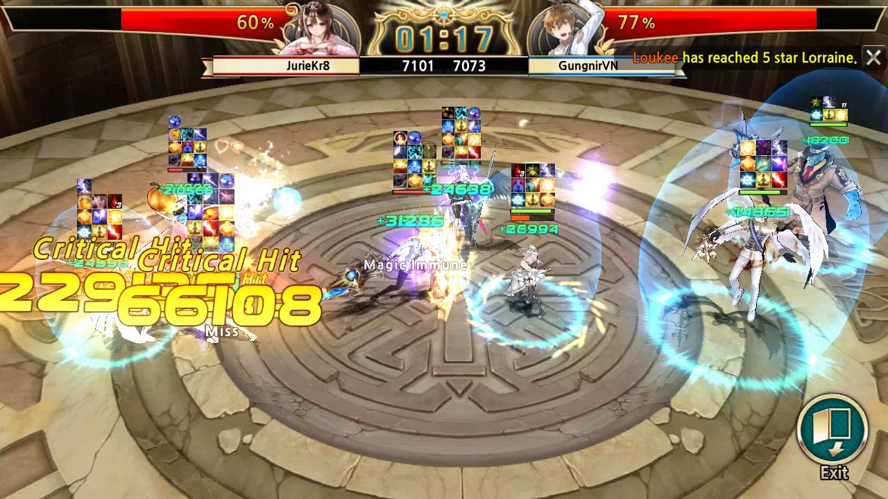 King's raid arena master with team 2 tanks Tanya