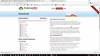 Ruby on Rails - Installing Ruby and Rails (Part 1) - Fall 2017