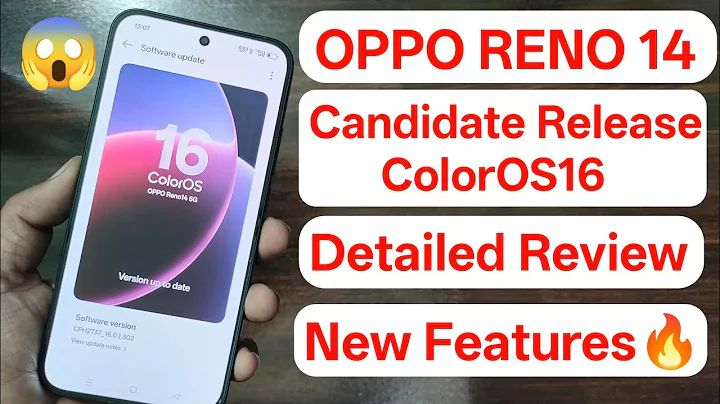 OPPO Reno 14 ColorOS 16 Candidate Release Update ⚡ Full Review + Hidden New Features Revealed!