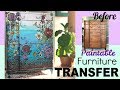 Thrifted & Up Cycled How paint an Ombre Furniture Finish & Rub on Transfer from IOD