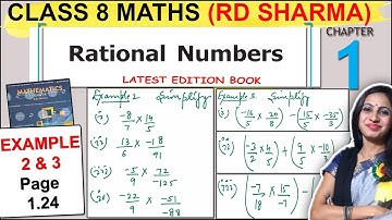 Class 8 Maths RD Sharma Solutions | Chapter 1 Example 2 & 3 Page 1.23 Solution | Rational Numbers