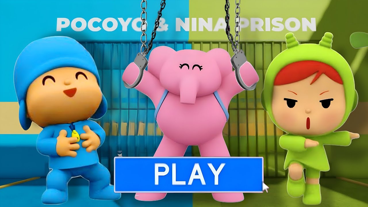 POCOYO & NINA PRISON RUN! (OBBY) - Elly Escapes Pocoyo & Nina Prison! | Goat Gaming