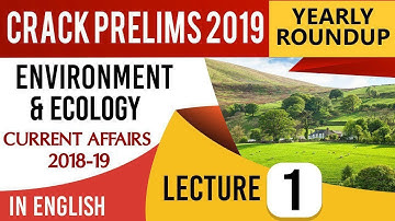 Environment and Ecology 2018-19 Current Affairs Set 1 for UPSC CSE Prelims 2019 in English