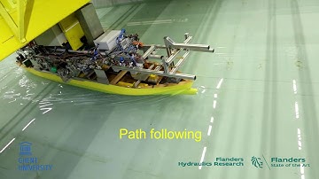 Model tests carried out in Confined Towing Tank, autopilot