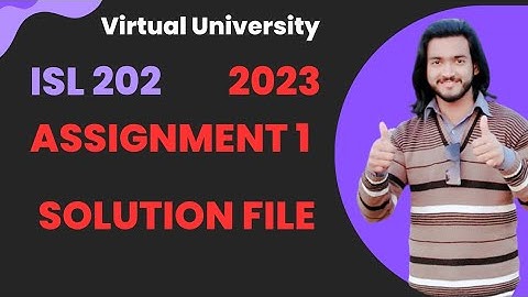 Isl202 Assignment 1 solution file 2023