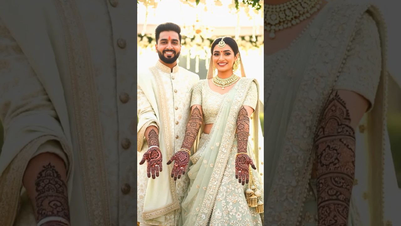 groom and bride mehndi design 