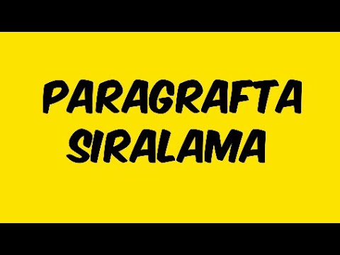 Video: Sıralama yapmak ne demek?