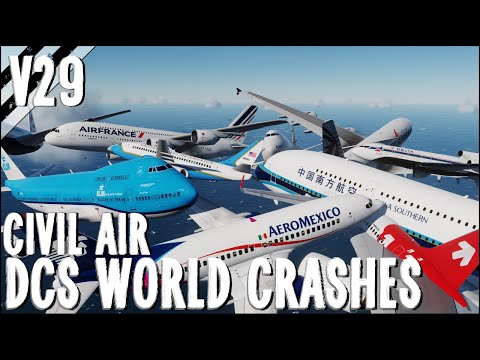 Civilian Aircraft & Helicopter Collisions! V29 | DCS World 2.5 Modern Flight Sim Crashes