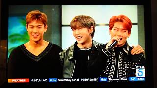 South Korean K-POP Boy Band MONSTA X on Los Angeles TV First Time Nov 30 2018 KTLA 5 by Petros chronis 504 views 5 years ago 2 minutes, 42 seconds