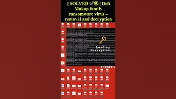 Defi Makop family ransomware virus  #shorts #trending #ransomwarevirus