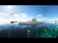 8k 360 building submarine in minecraft