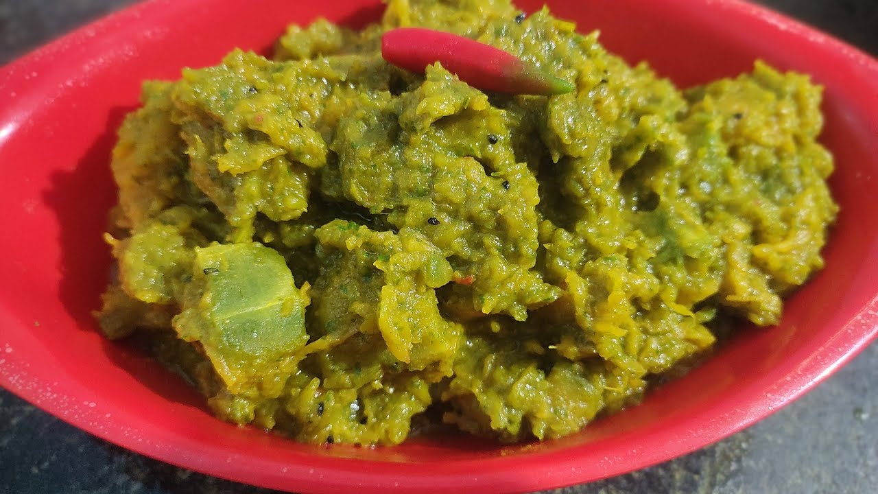 Ronga lau aru kari patta bhaji.