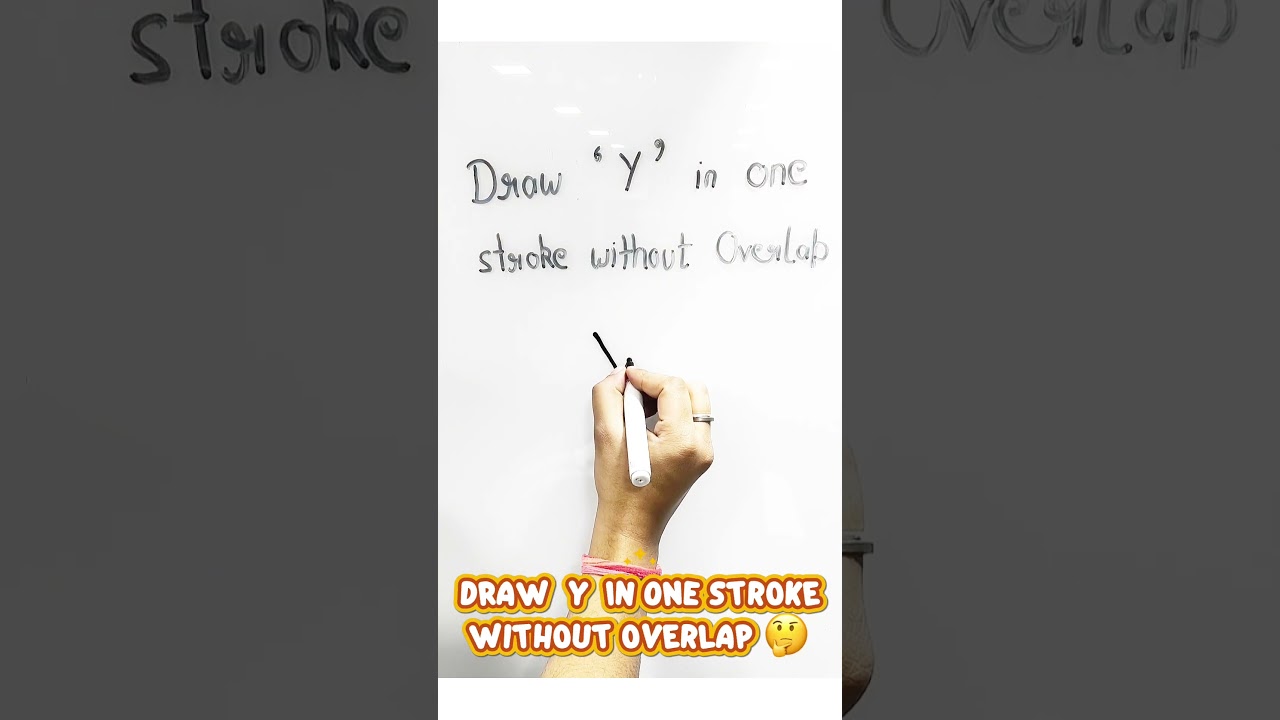 Draw 'Y' in one stroke without overlap 