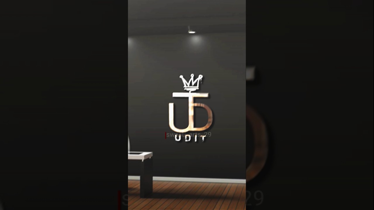 Udit 3D Name Logo Design | Stylish Brand Logo Animation | Viral Shorts 2025