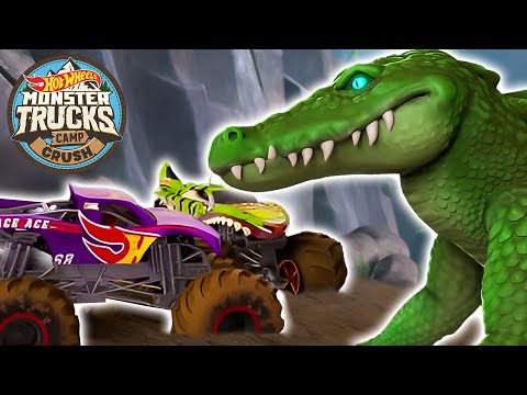 Mega wrex Monster Truck Hot Wheels vert wreak requin - Hot wheels