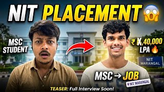 Placement in EdTech 😳 Reality from NIT Warangal | Teaser