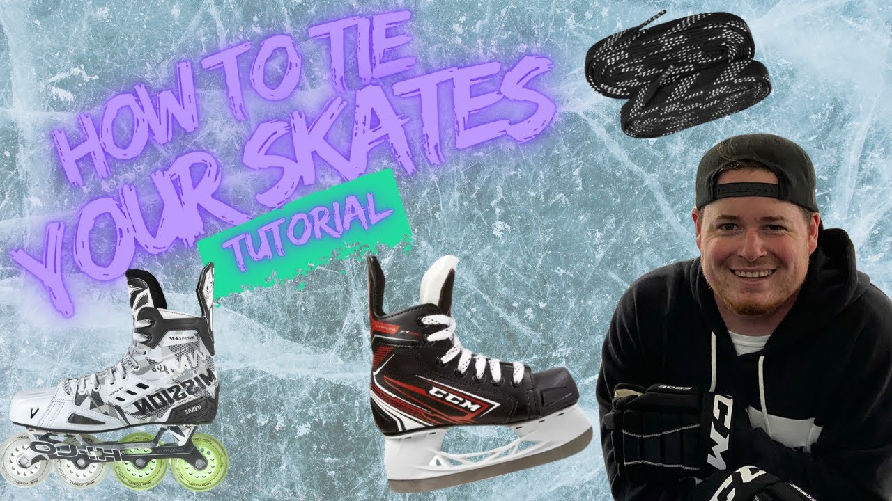 How to Tie Your Skates for New Hockey Players, Trick to tight skates YouTube