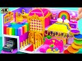 Make Easy Rainbow Palace with Huge Aquarium from Cardboard for Queen | DIY Miniature Cardbord House