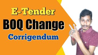 Etender Boq Corrigendum E Tender Boq Kaise Change Kare