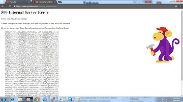 YOUTUBE ERROR MONETIZED - page 500 Internal Server Error