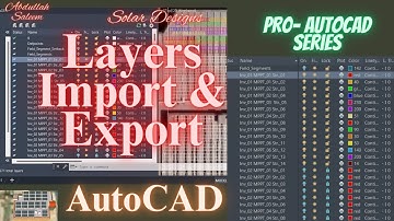 Import and Export layers in AutoCad for fast working | Importing and Exporting AutoCAD Layer#autocad