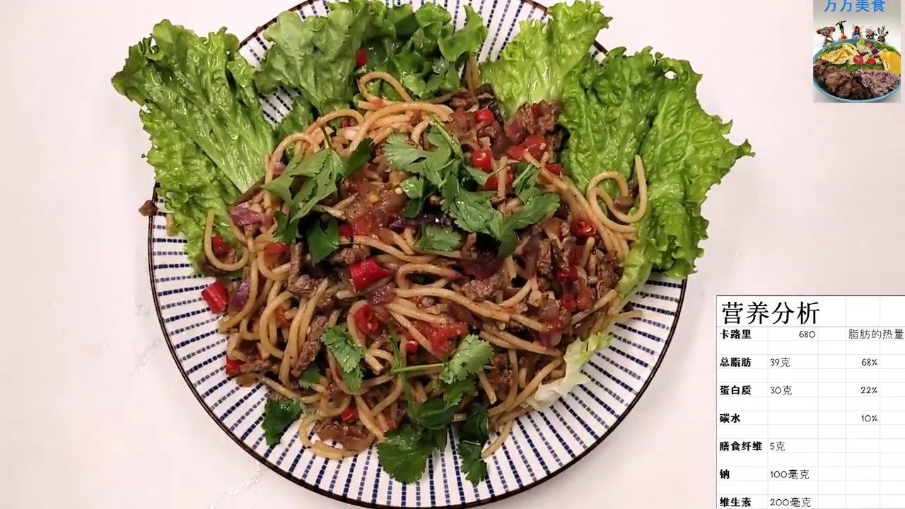 万万美食 夜宵版和风蒜香牛肉意大利面健康营养餐 Youtube